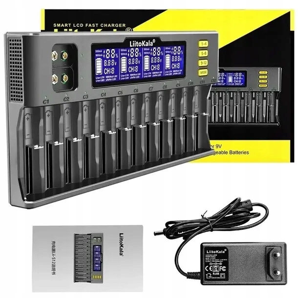Univerzální nabíječka baterií Aa Aaa, ostatní LiitoKala Lii-S12