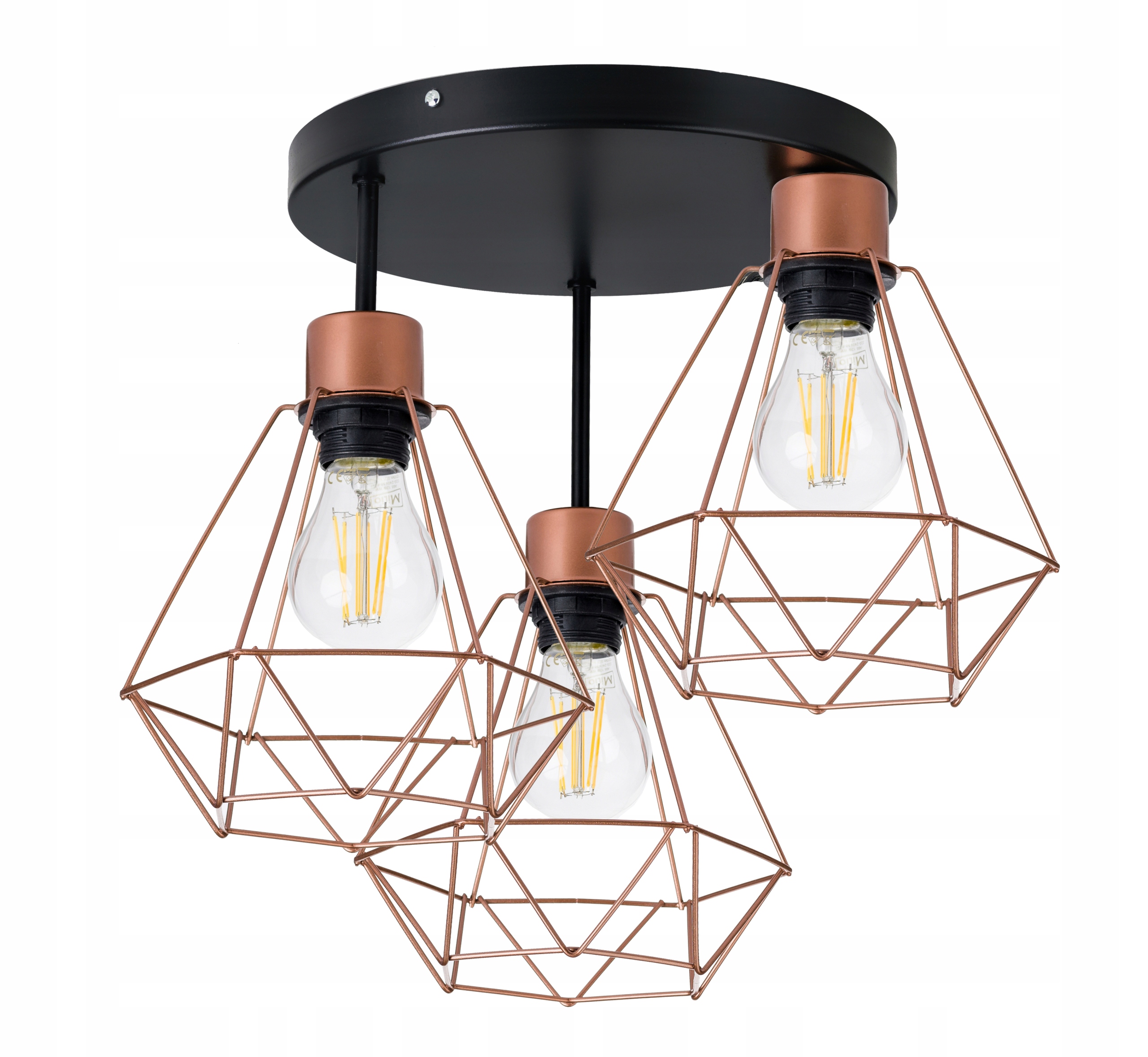 Lampa stropní svítidlo stropní lustr loft drát diamant 3