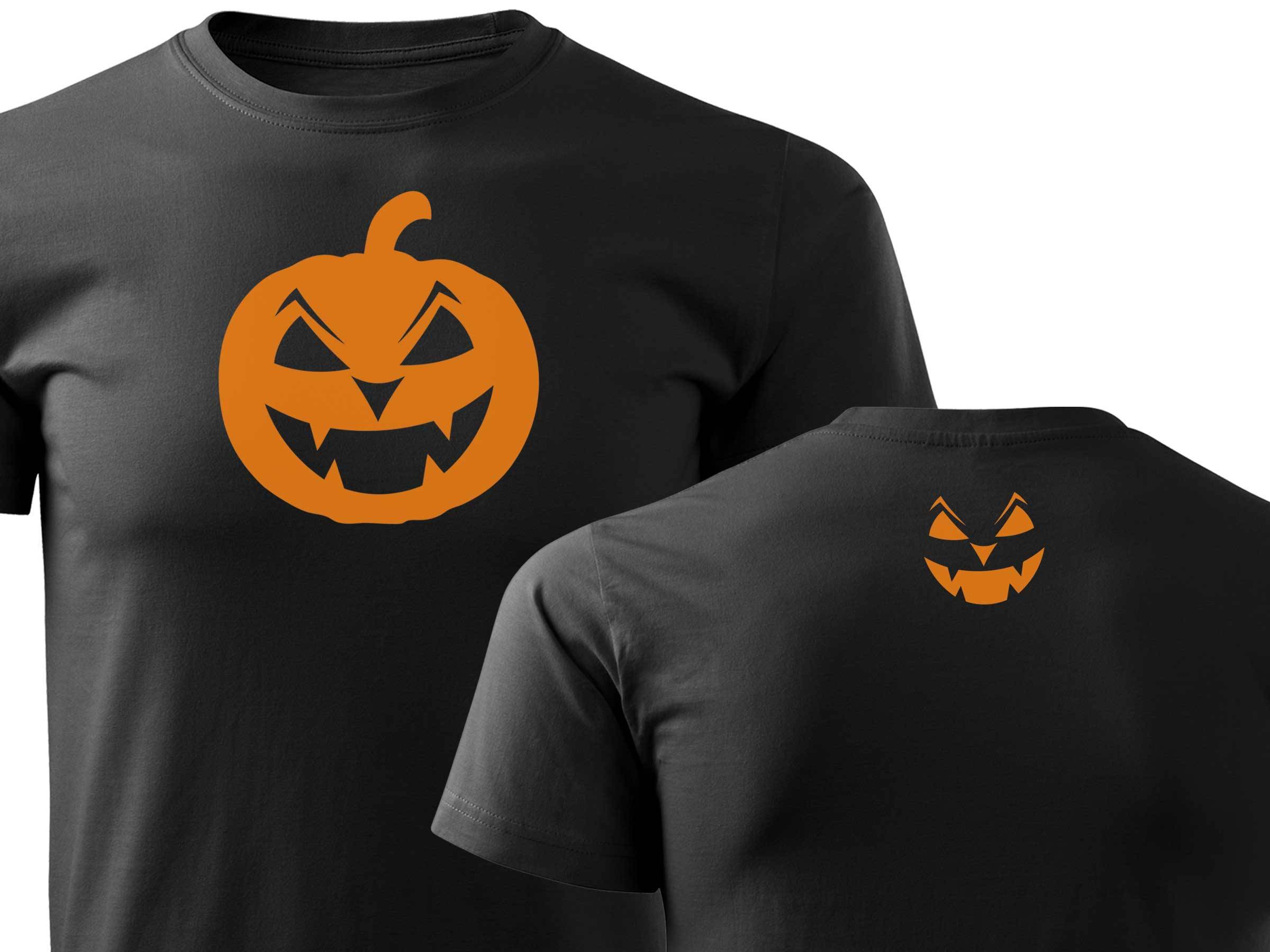 

T-shirt czarny na Halloween scary pumpkin - hit!