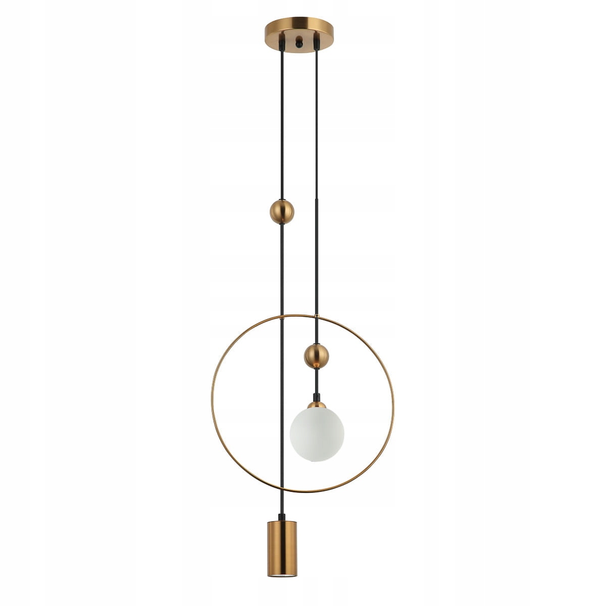 Lampa wisząca 2-punktowa Italux mosiężna PND-428892-BRO