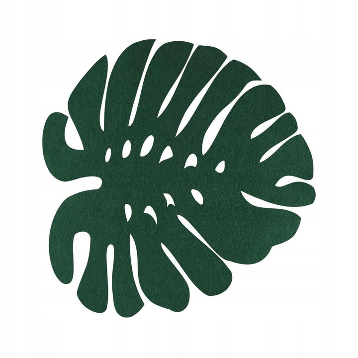 PODKŁADKA MATA NA STÓŁ 38 cm LIŚĆ MONSTERY FILCOWA EAN (GTIN) 5908262432476