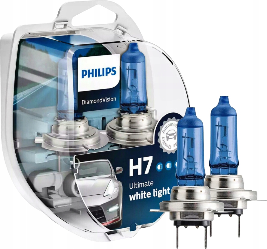 Žiarovky Philips H7 Diamond Vision 5000K 12V 55W Biele svetlo Xenon Effect