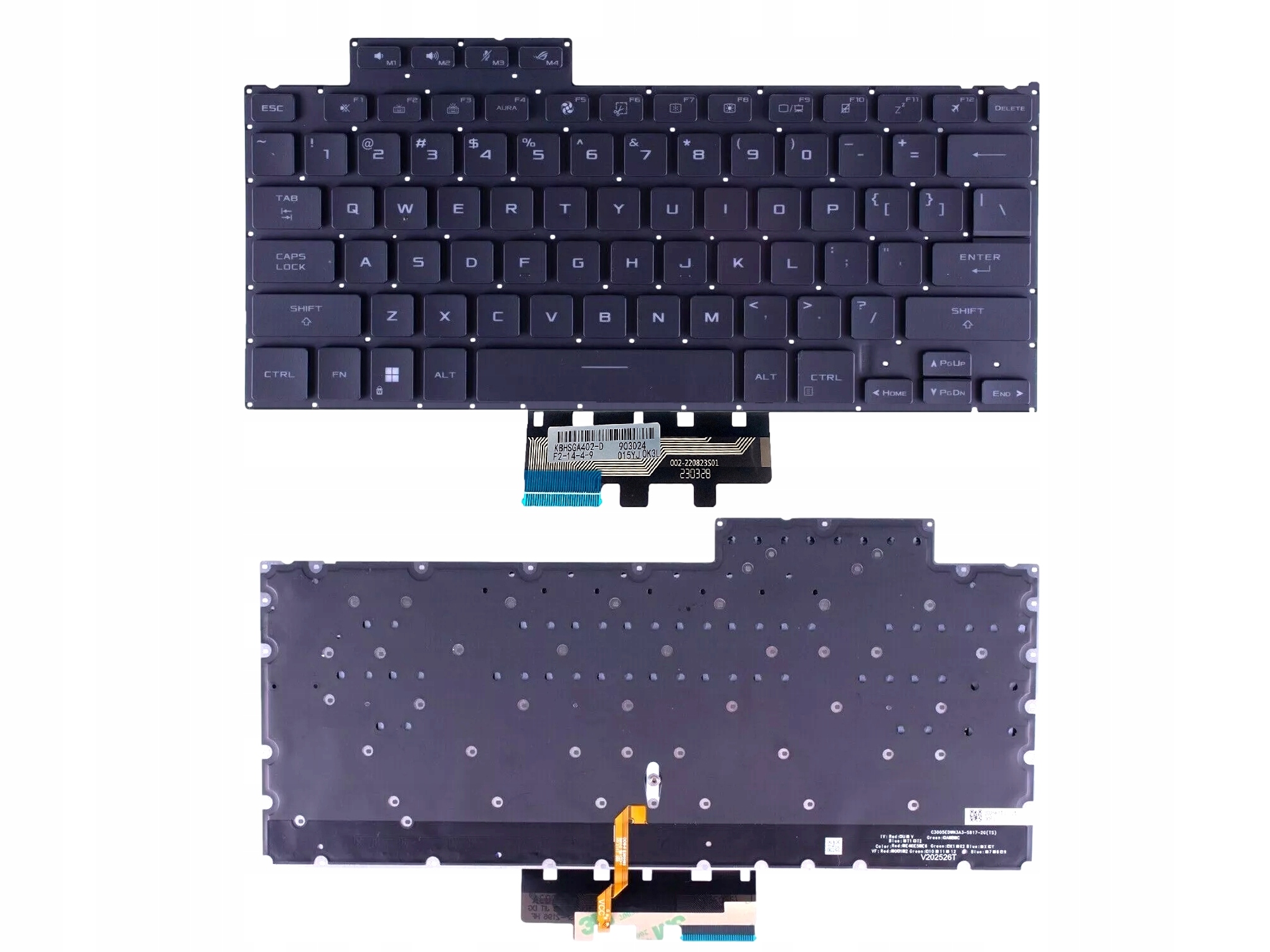 Klávesnice Pro Asus Rog Zephyrus G14 GA402 GA402R GA402RJ GA402RK Led Blue