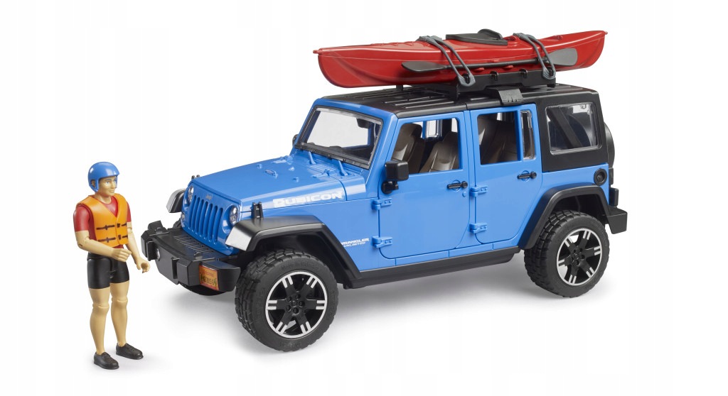 Bruder 02529 Jeep Wrangler z kajakiem i kajakarzem