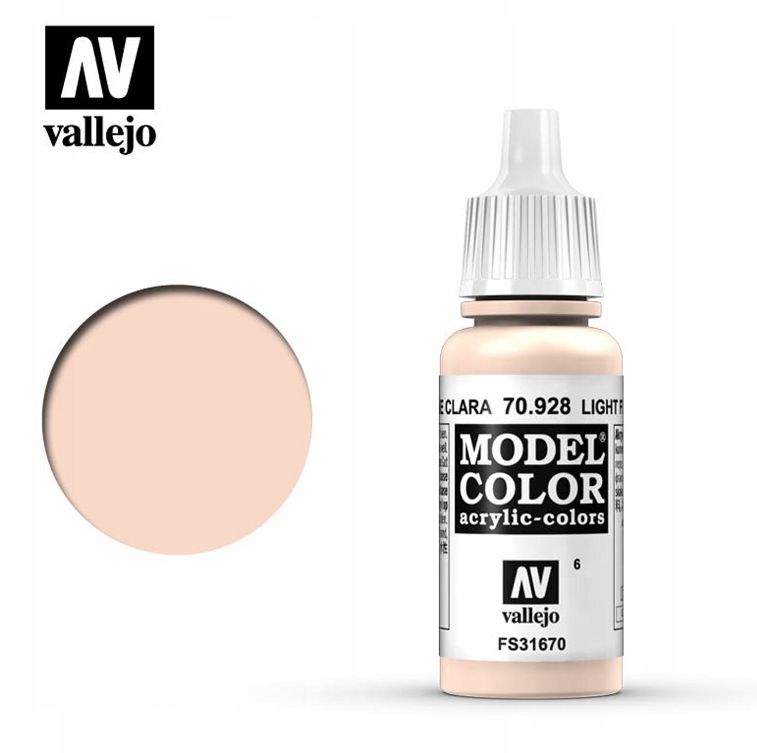 Vallejo Model Color 928-18 ml. Light Flesh New