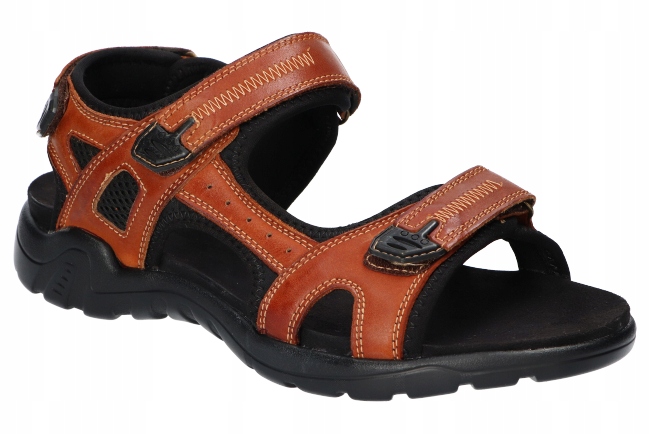 American Club CY54 Pevné Nazouváky, Pánské Kožené Sandály Brown 45