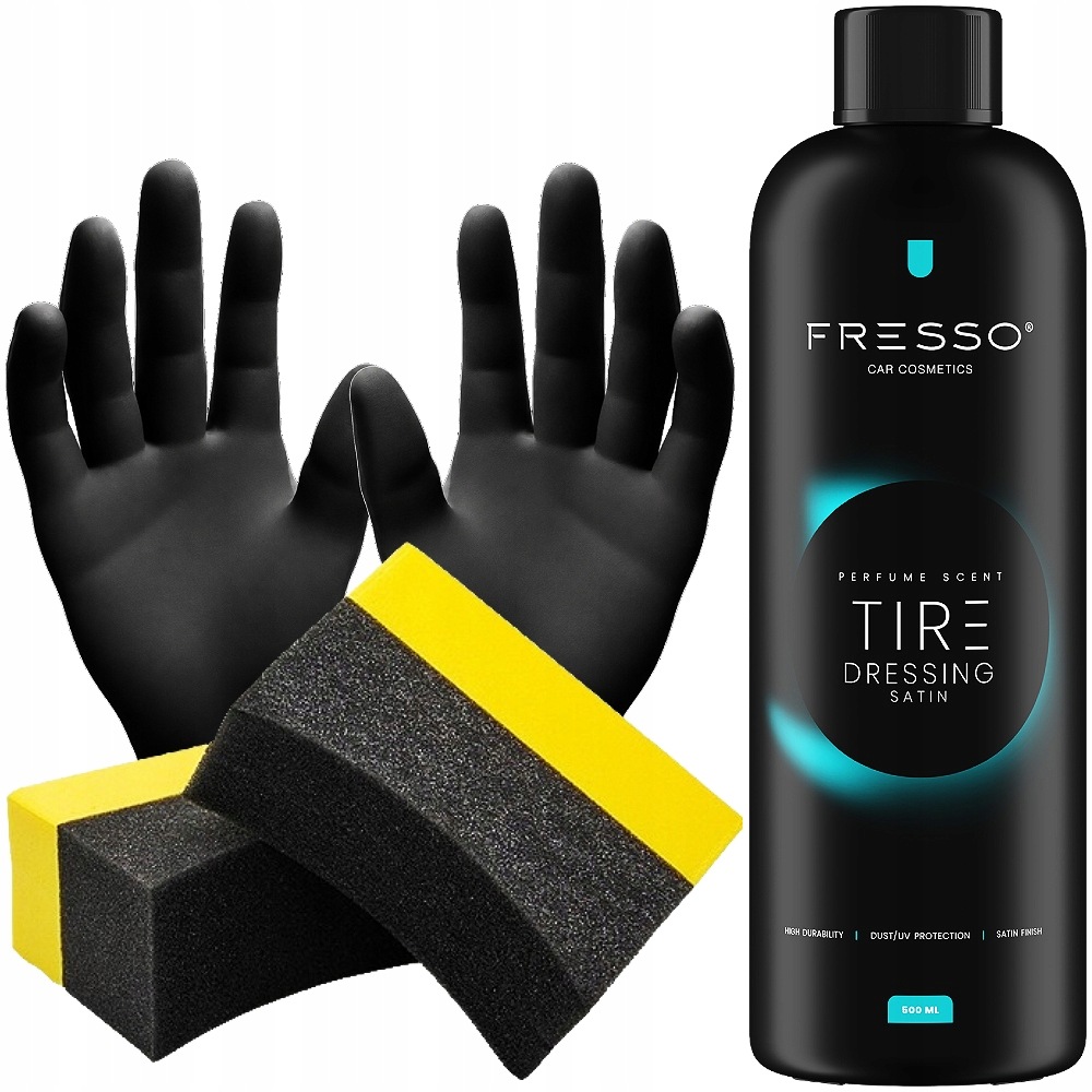 Fresso Tire Dressing Satin 500ml dressing czernidło +Aplikator do opon gumy