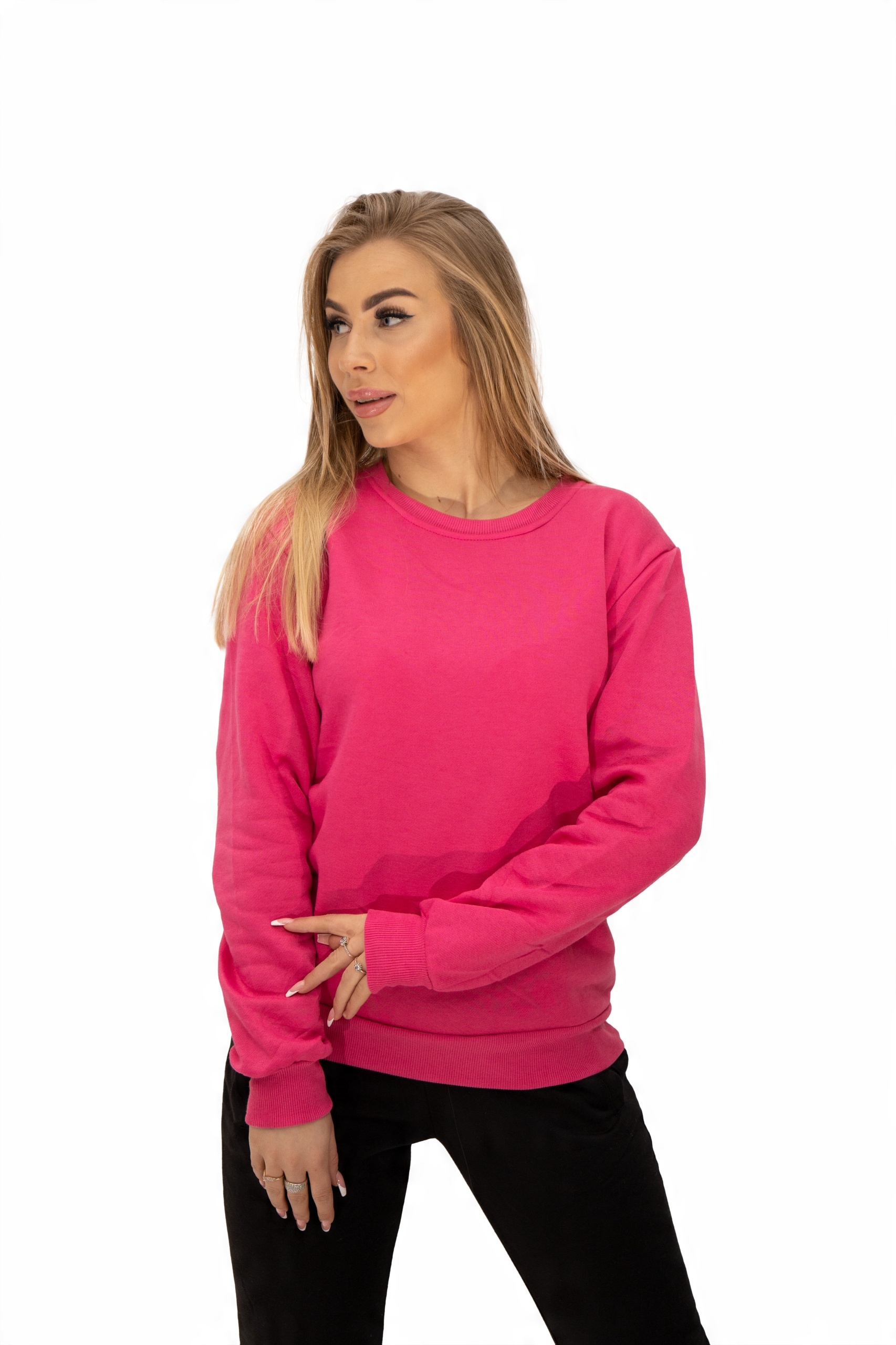

Bluza Damska Bez Kaptura Bawełniana Różowa L