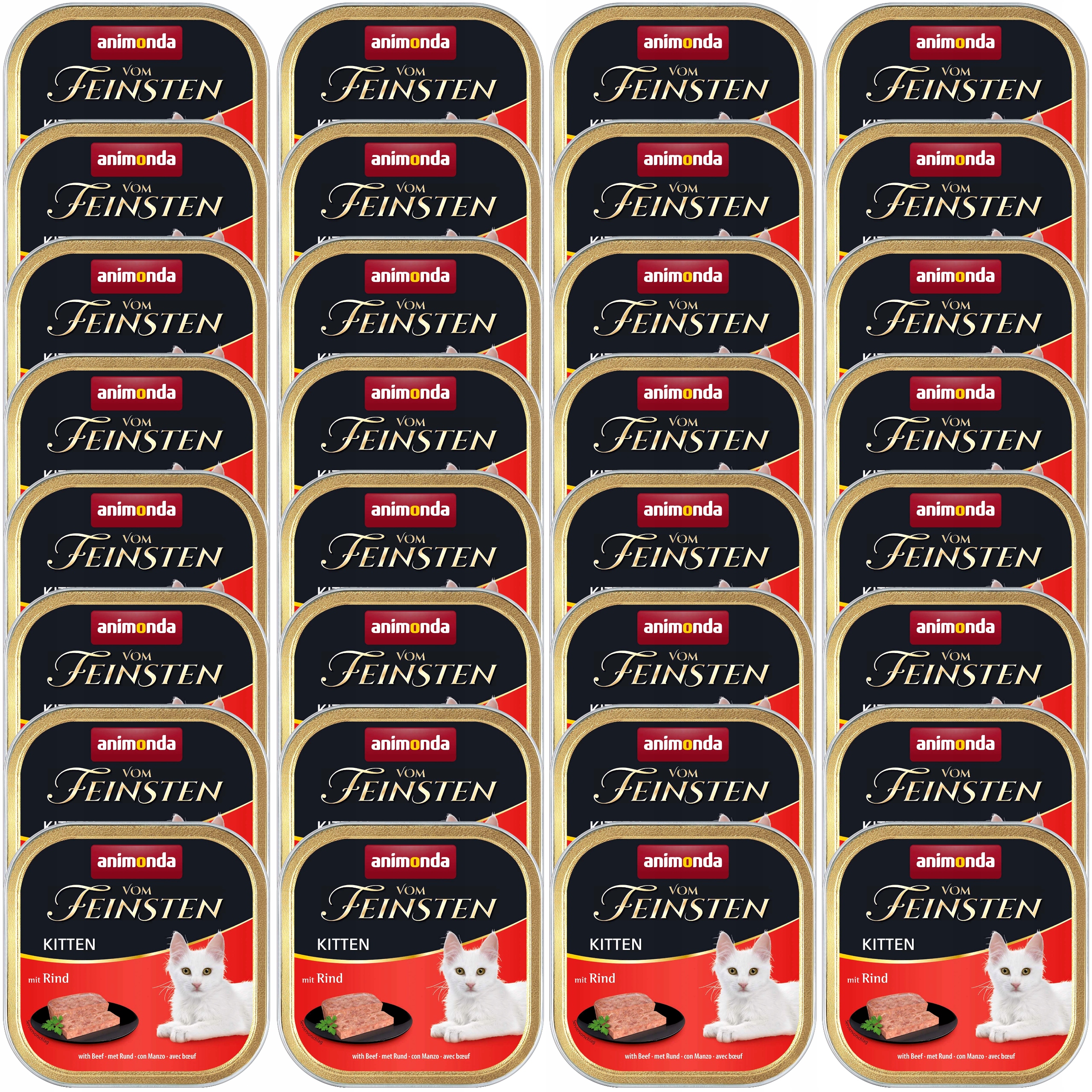 Levně Animonda Vom Feinsten Kitten vlhké krmivo pro koťata Hovězí Maso 32x100 g