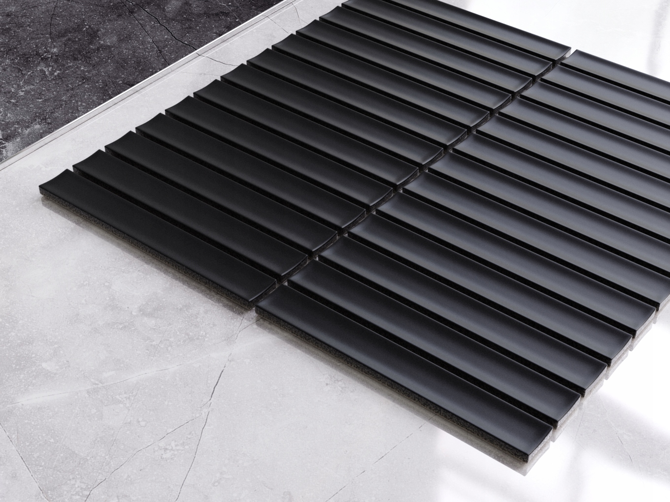 MOZAIKA CERAMICZNA CZARNA PIANO BLACK MAT Typ mozaika