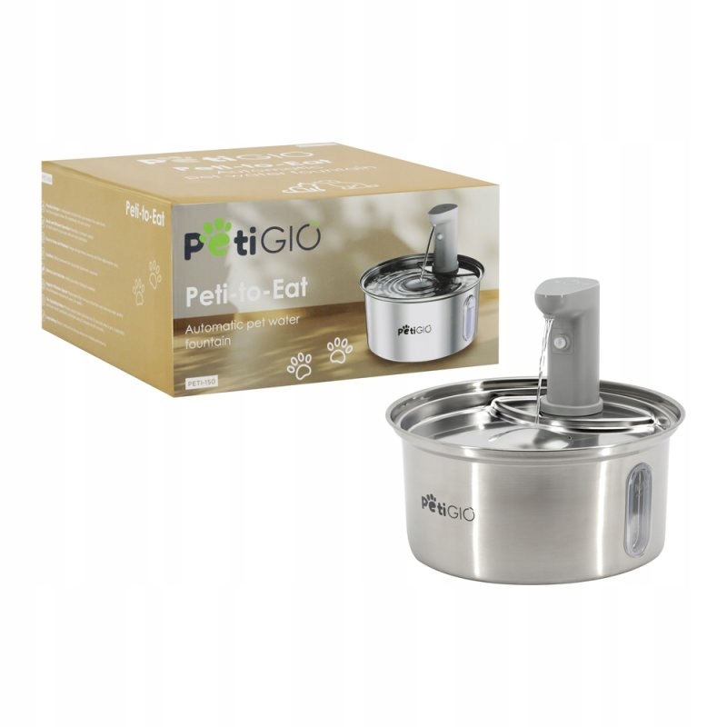 Peti-to-Eat automatická fontána pro domácí mazlíčky nerez