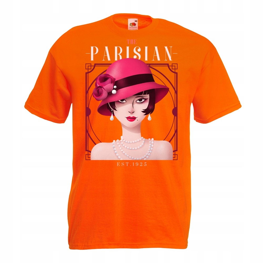 

Koszulka parisian paryżanka Paryż S pomarańczowa