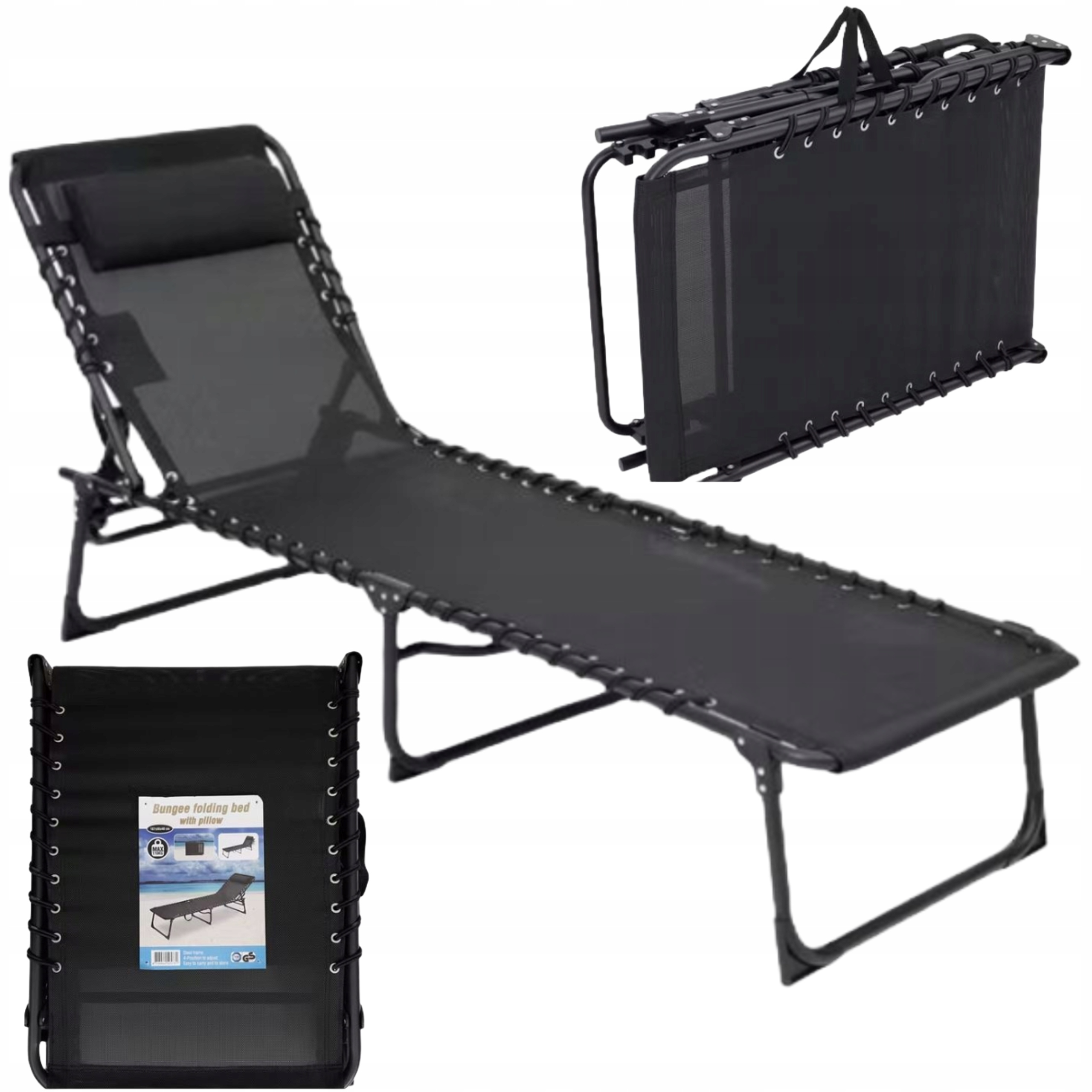 Łóżko Polowe Leżak Ogrodowy Składany Leżanka