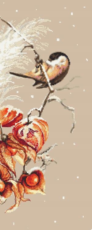 Křížková výšivka Sada s mulinkou Ptačí ráj III