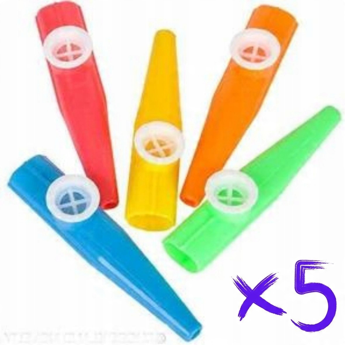 

5x Plastikowe Kazoo mix kolorów Zestaw