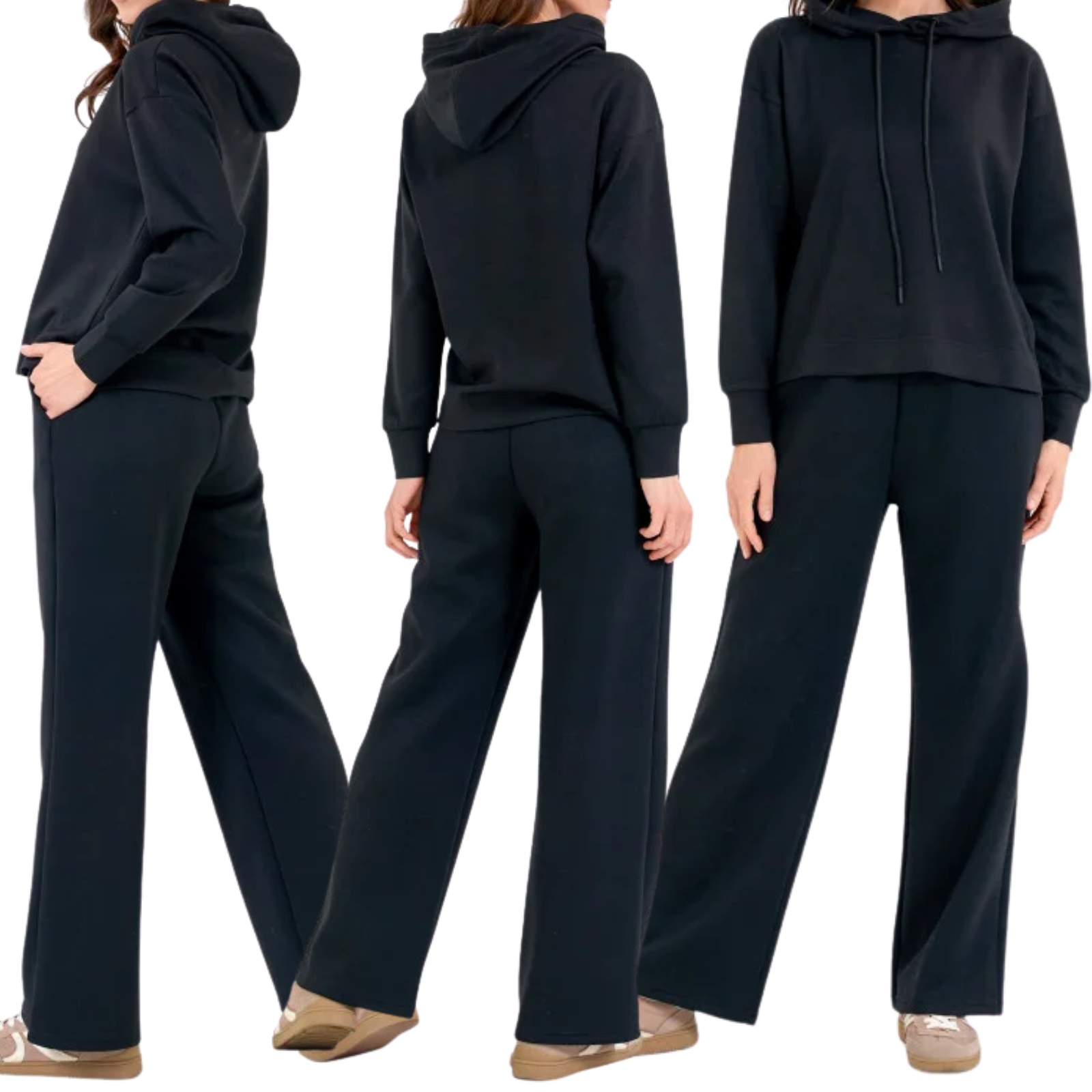 Teplákovka Dámská mikina s kapucí a široké kalhoty Pohodlné Moraj L