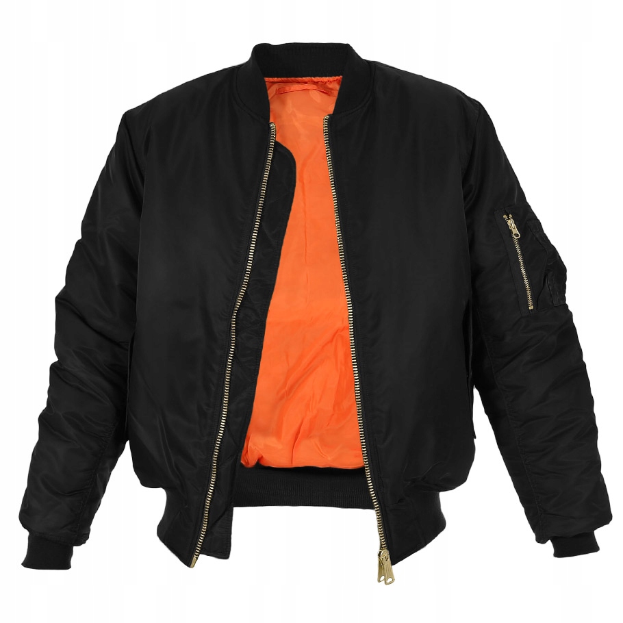 Kurtka Zimowa Bomberka Pilotka Męska Texar MA-1 Flyers Flek Czarna 4XL