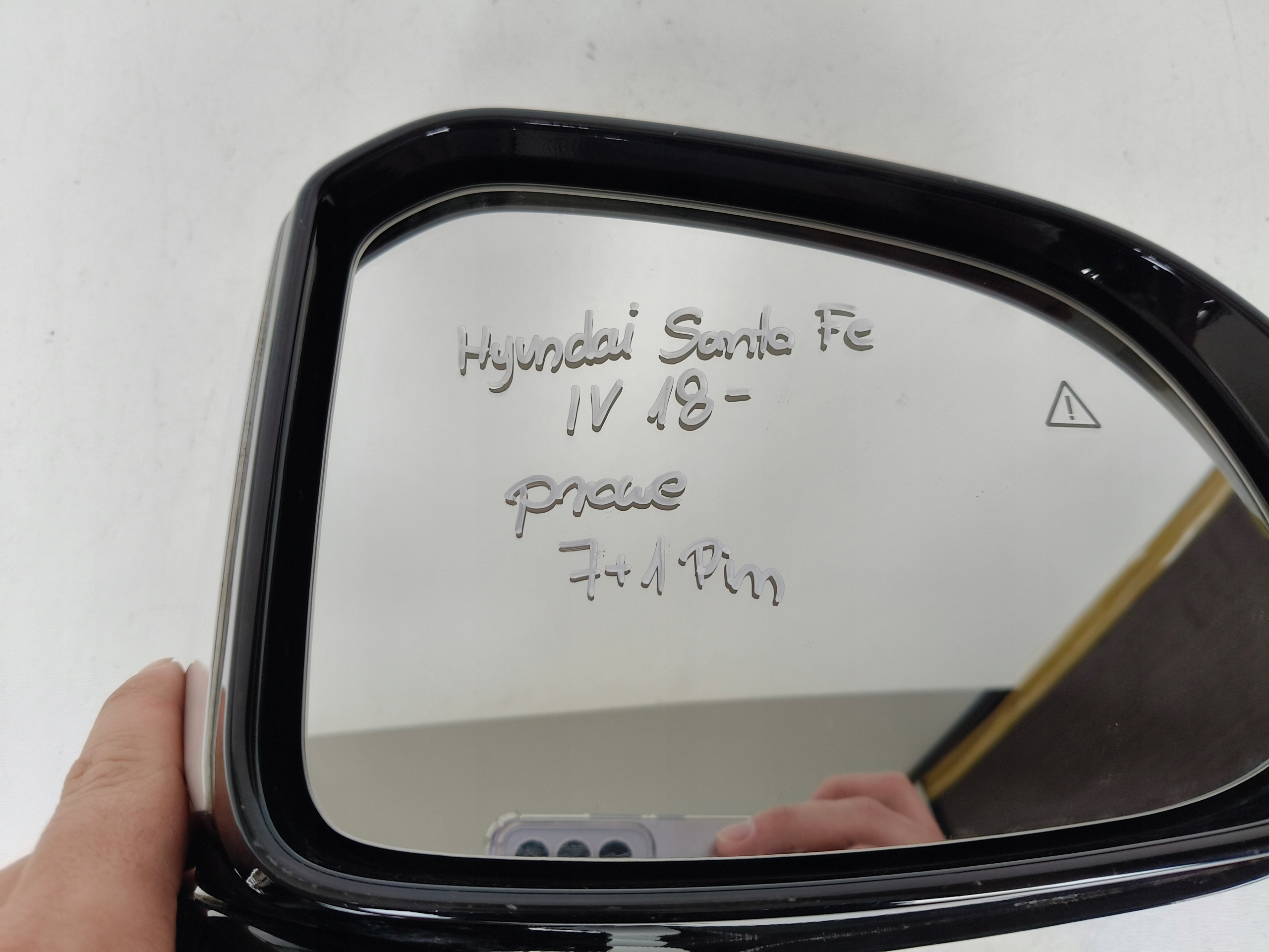 mirror right HYUNDAI SANTA FE IV 18- KAMERA 7+1 PIN