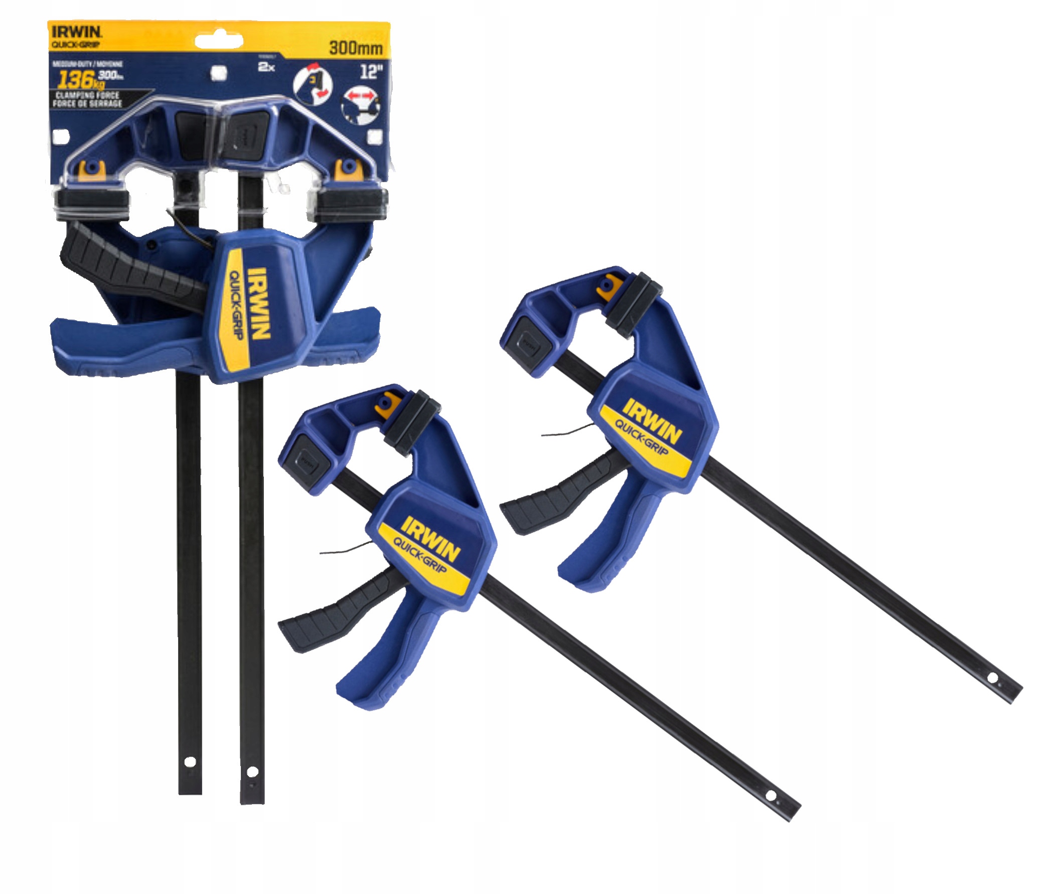 Irwin Zestaw 2 Ścisków Irwin Quick-Grip MD typ 512 12 cal/ 300mm T5122QCEL7