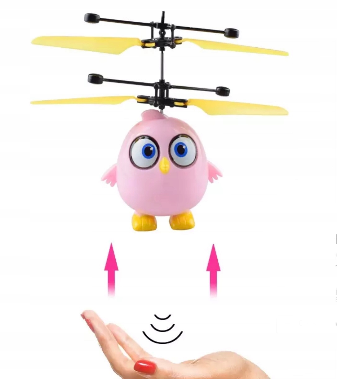 

Latający Helikopter sterowany ręką dłonią sowa lot