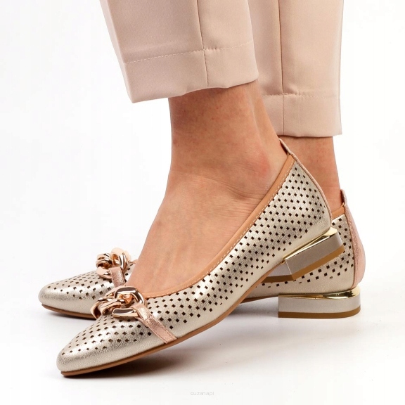 

Złote baleriny damskie M.daszyński SA201-6 r38