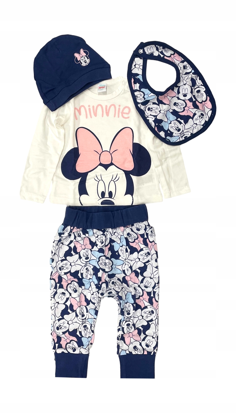 

Disney bluzka spodnie czapka śliniak Minnie *86