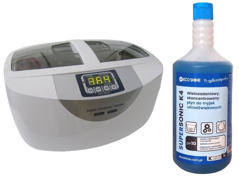 Zestaw myjka ultradźwiękowa CD-4820 GUC2501 2500ml koncentrat K4 1000ml