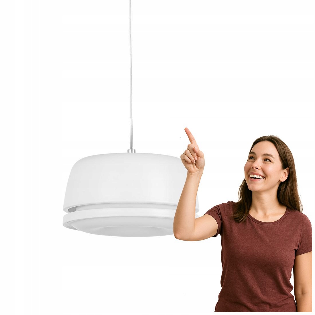 Závěsná Led lampa Miranda Moderní bílá Italux