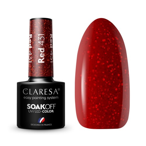 

Claresa Lakier hybrydowy Red 431