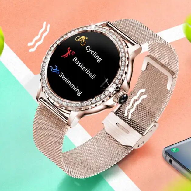 SMARTWATCH ELEGANCKI ZEGAREK DAMSKI POLSKIE MENU 2 paski Stan opakowania oryginalne