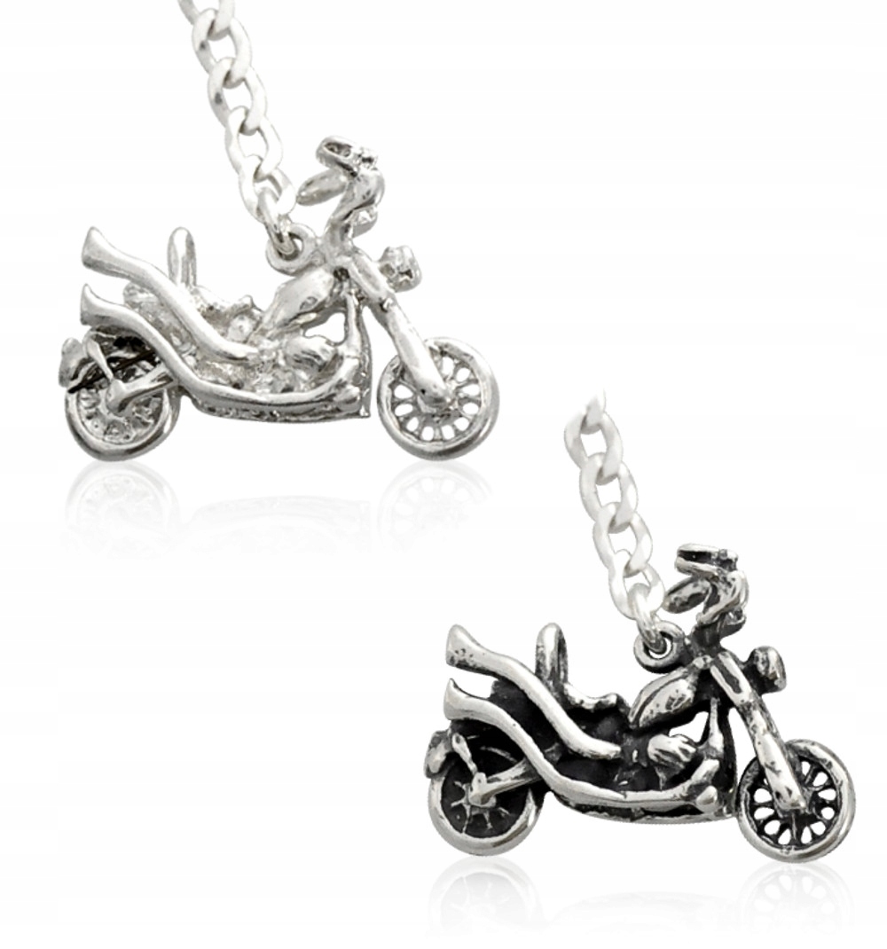 Přívěsek Na Klíče Na Klíče Motorka Stříbro 925 Přívěsek