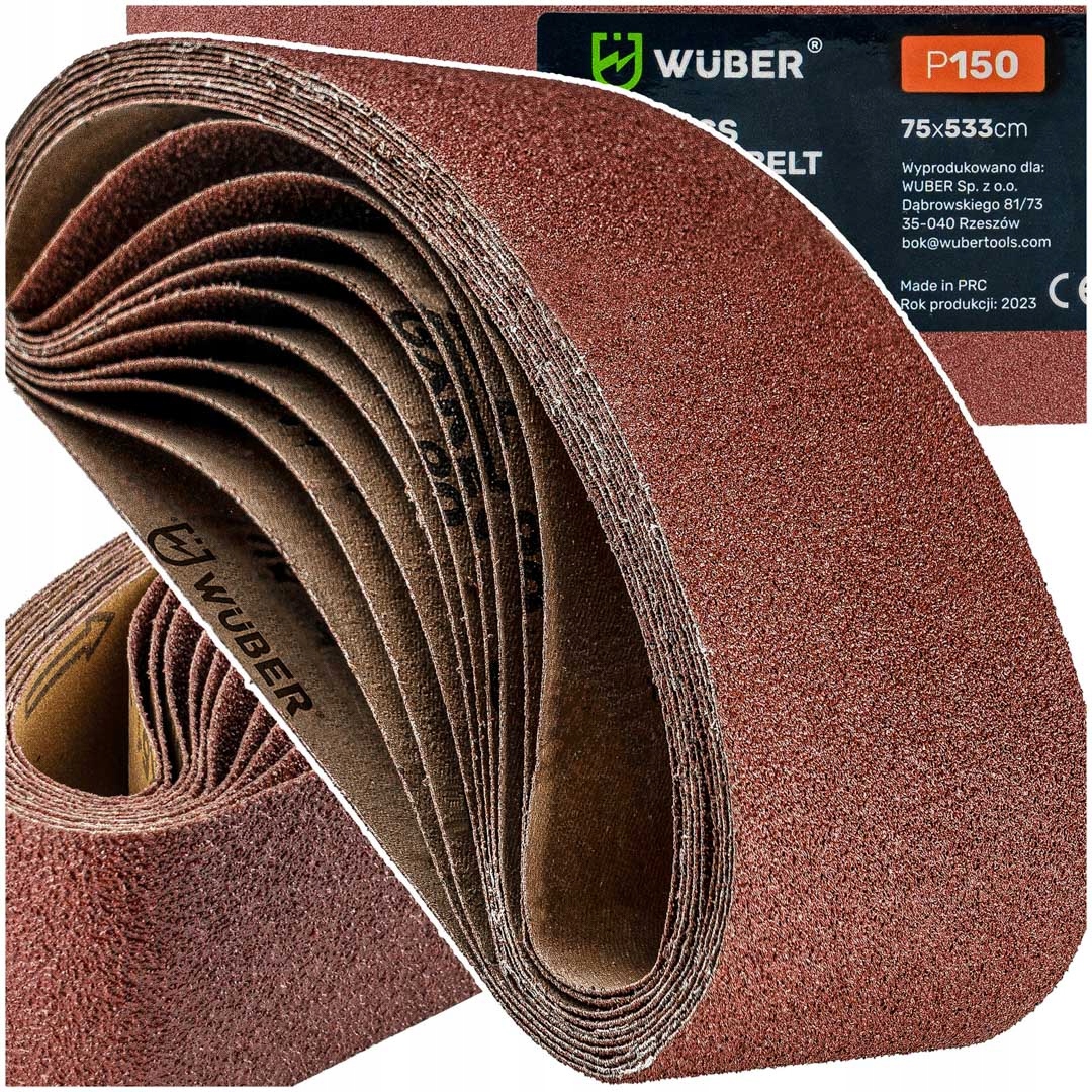 Pas Bezkońcowy P150 533x75MM Papier Ścierny Do Szlifierki Taśmowej Taśma