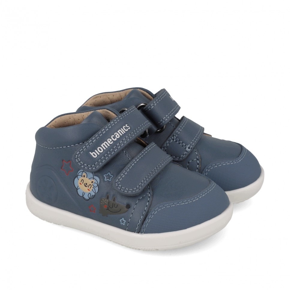 Trzewiki ocieplane Barefoot Biomecanics 261153-B556FB Petrol na rzepy r.25