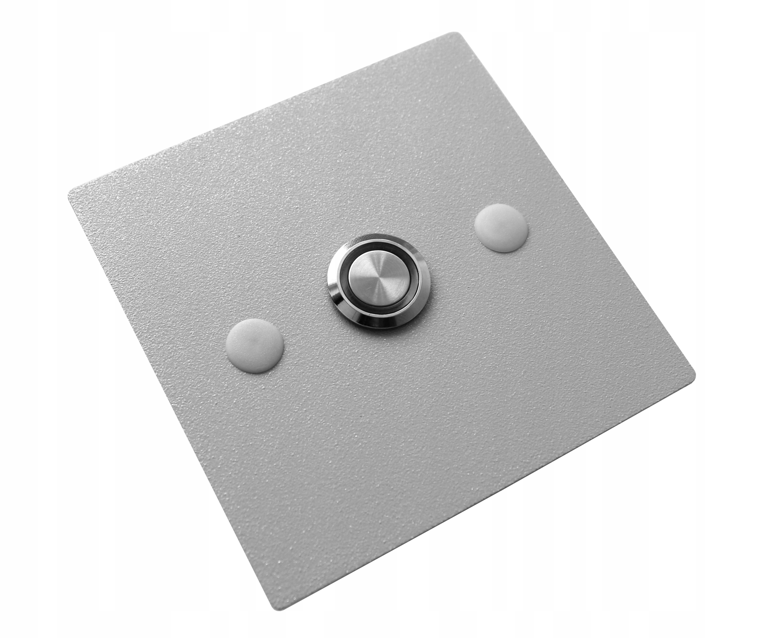 Tlačítko zvonku do interkomu Kovové Led 9/12/24/230V 10x10 čtverec šedé