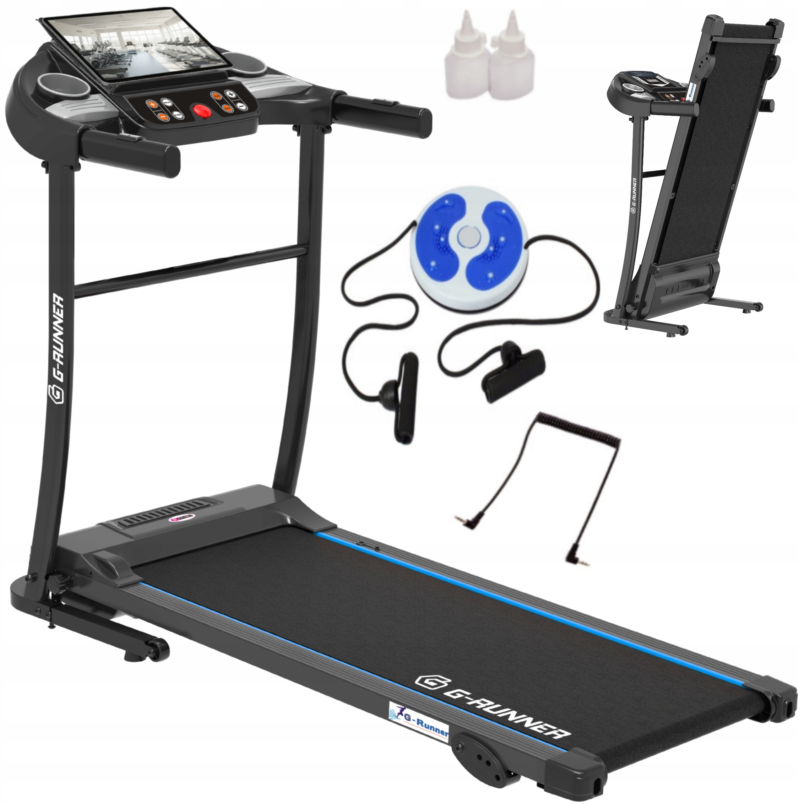 BIEŻNIA ELEKTRYCZNA G-RUNNER 400 DOMOWA WZNIOS GŁOŚNIKI SKŁADANA DO 120kg