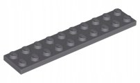 

Lego płytka 2x10 ciemny szary 4210678 3832