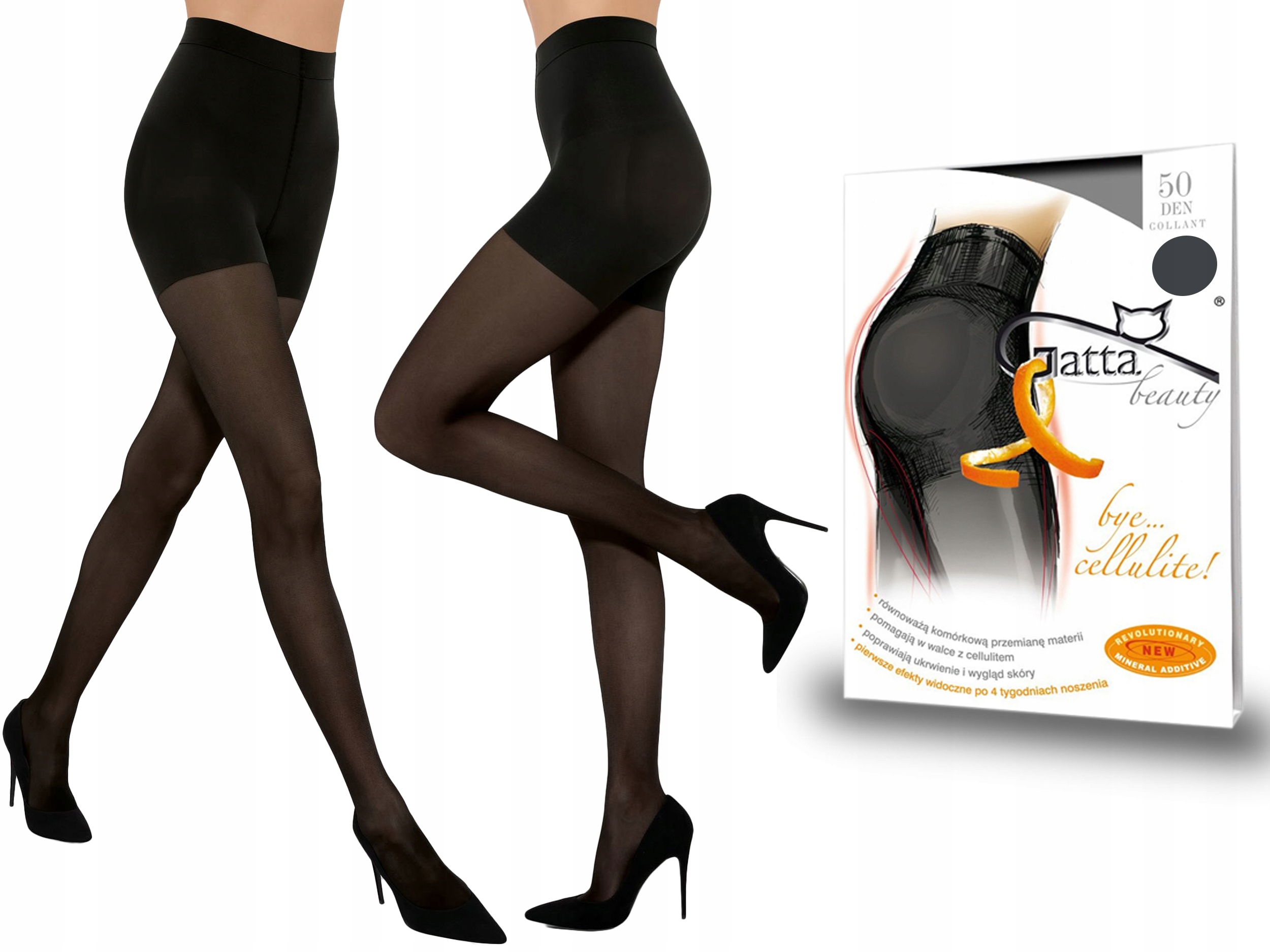 

Rajstopy Bye Cellulite Gatta, 50 den, grafit, 3-M