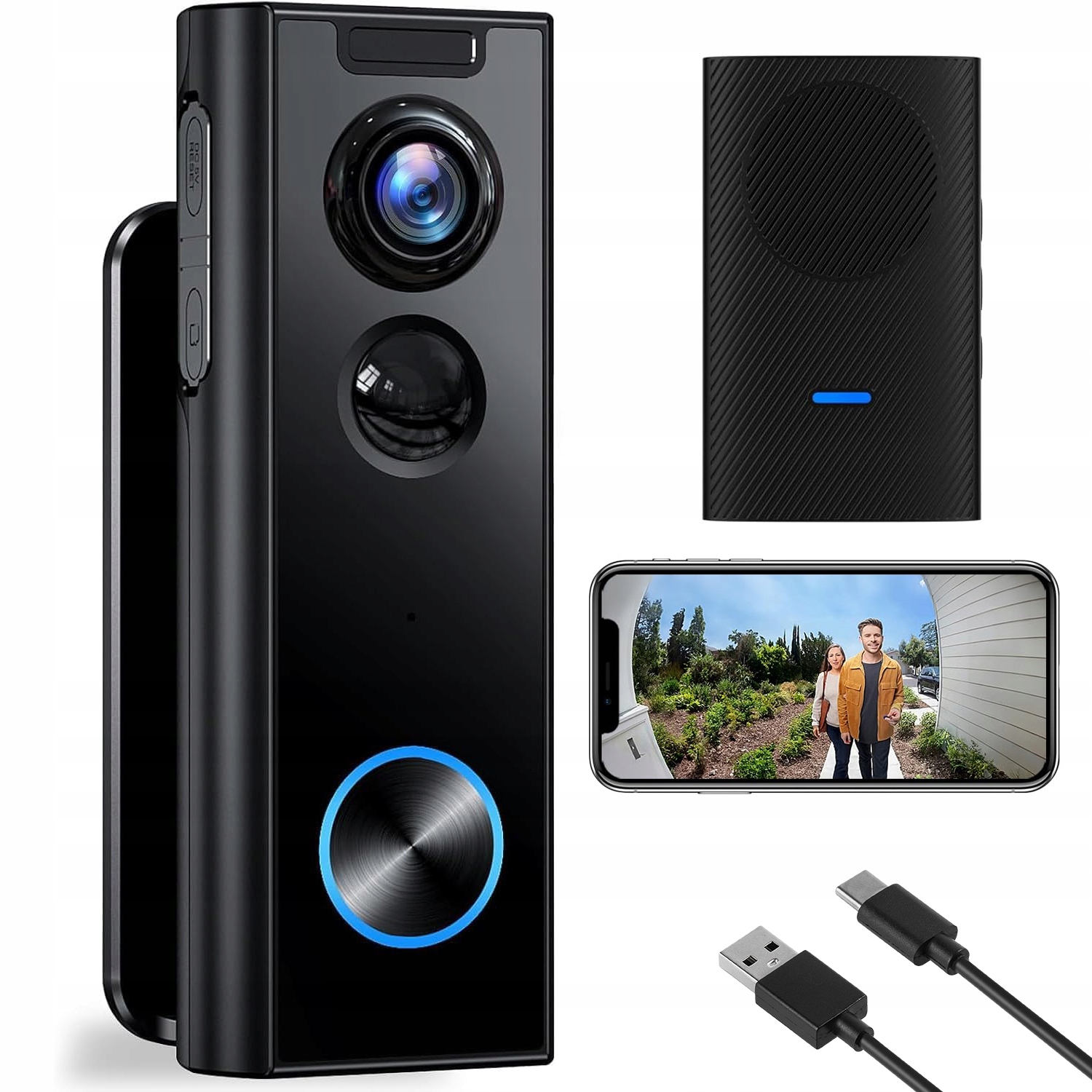 Wifi Videotelefon 4MP 2K S Detekcí Pohybu A Obousměrným Zvukem