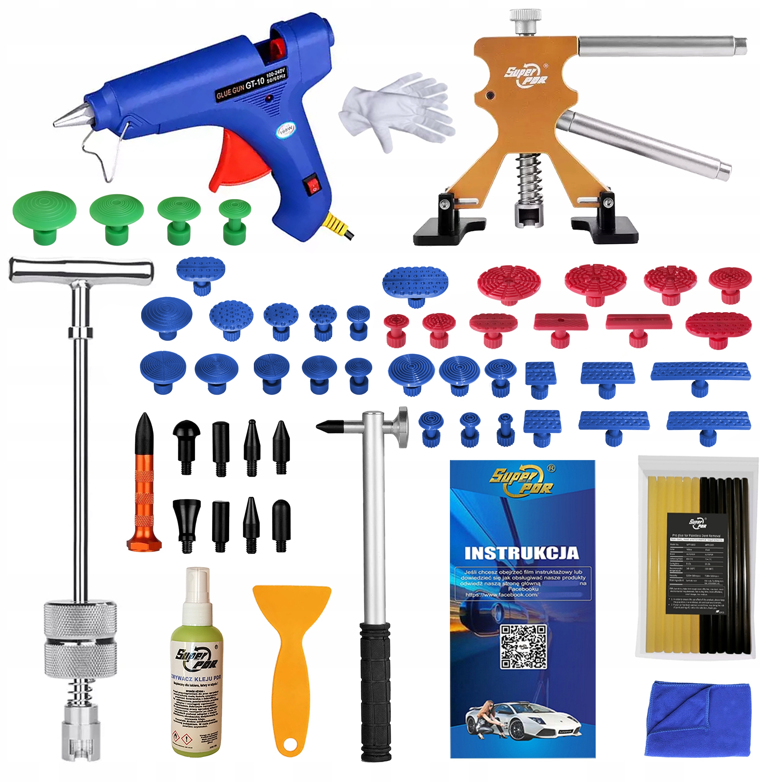 Sada na odstraňování promáčklin Nástroje pdr Po gradobici Sada pdr