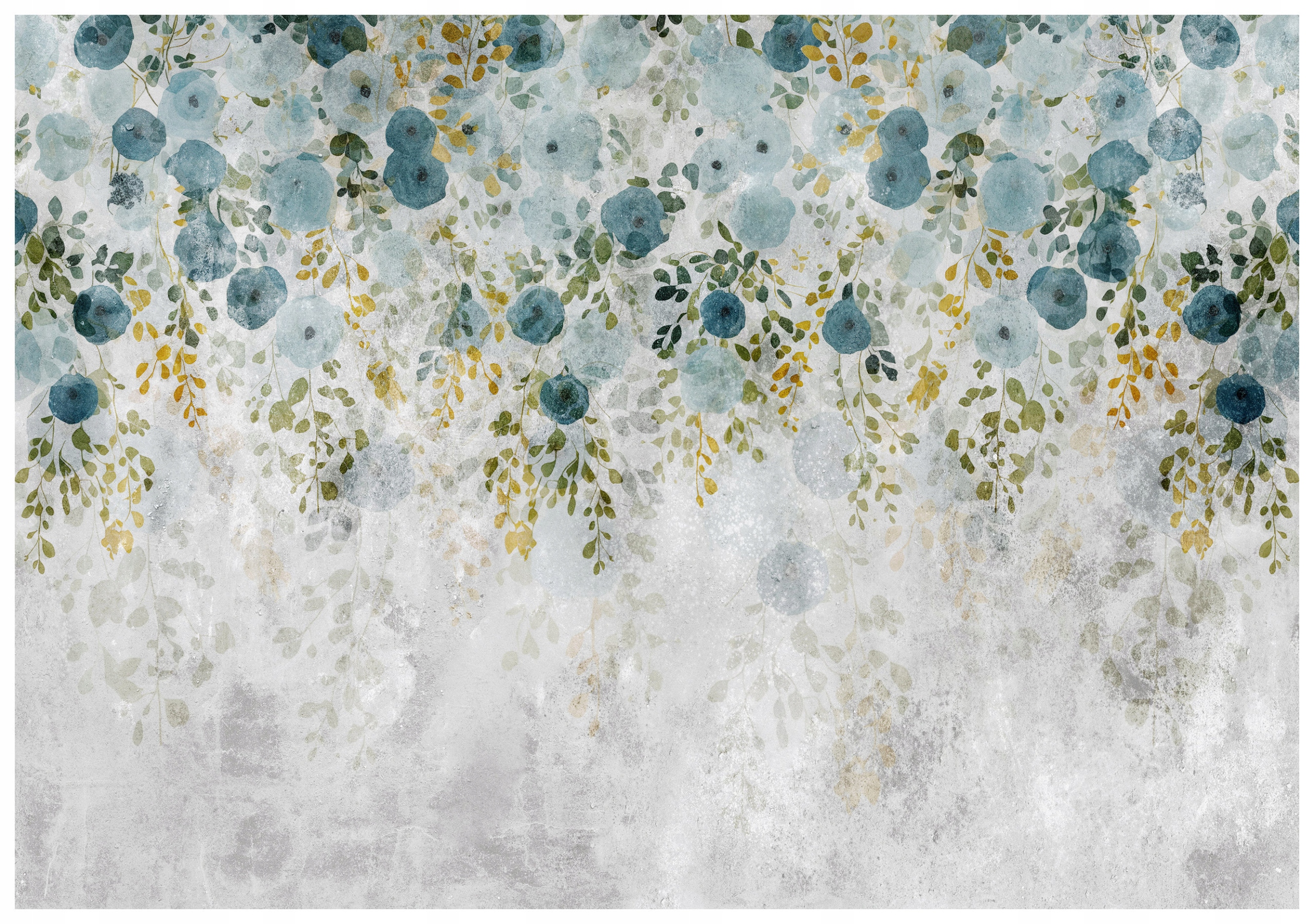 Fototapeta Modré akvarelové květiny vinylová 368x254 lepidlo