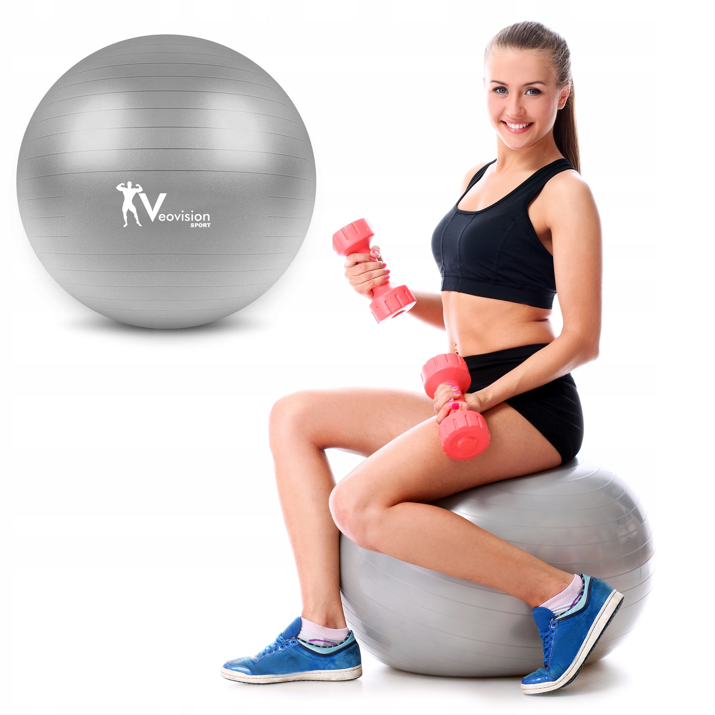 Piłka Fitness Rehabilitacyjna 85 cm z pompką – do fitnessu i ćwiczeń