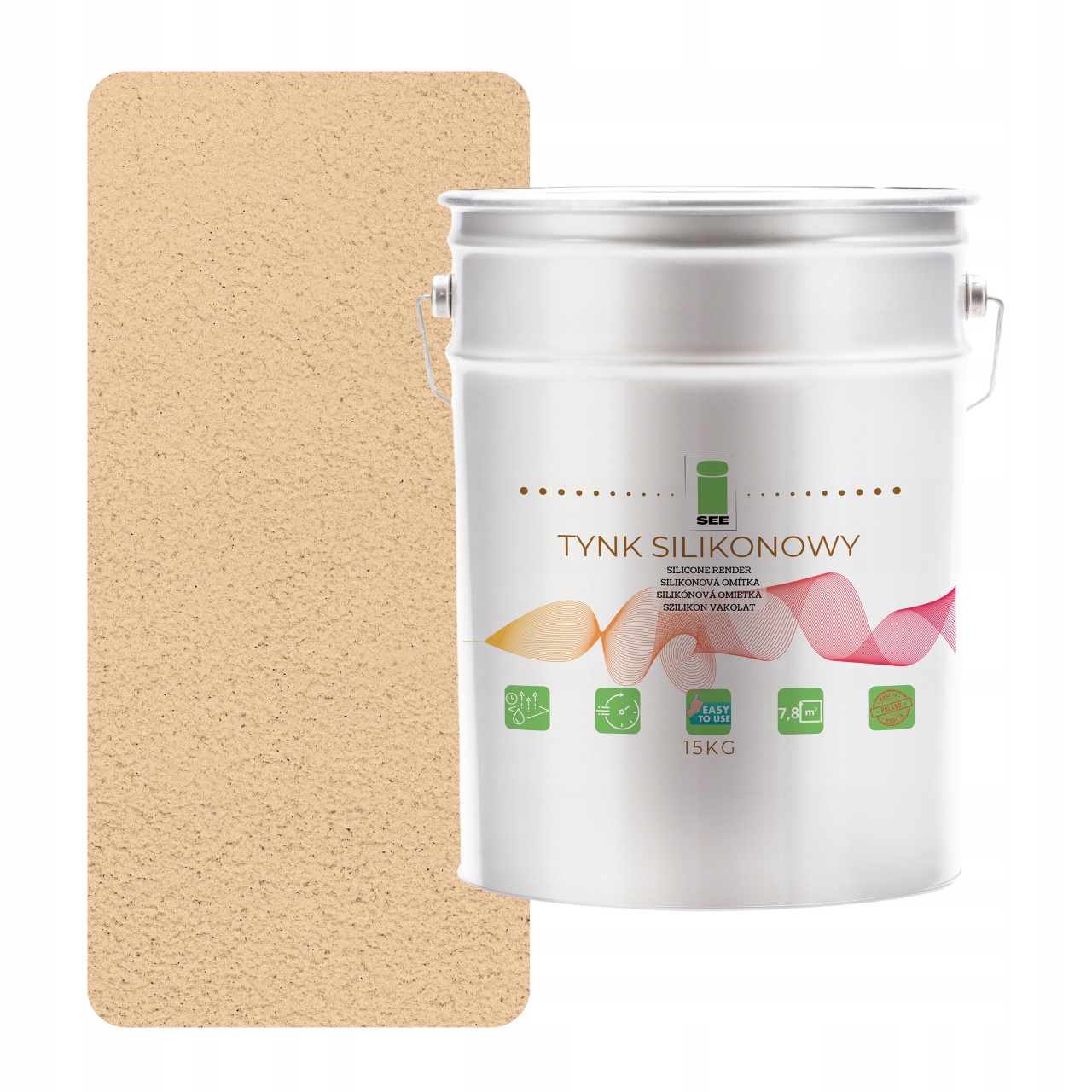 Vnější Silikonová Fasádní Omítka Žluto Béžová 1.0 MM Premium 15 Kg