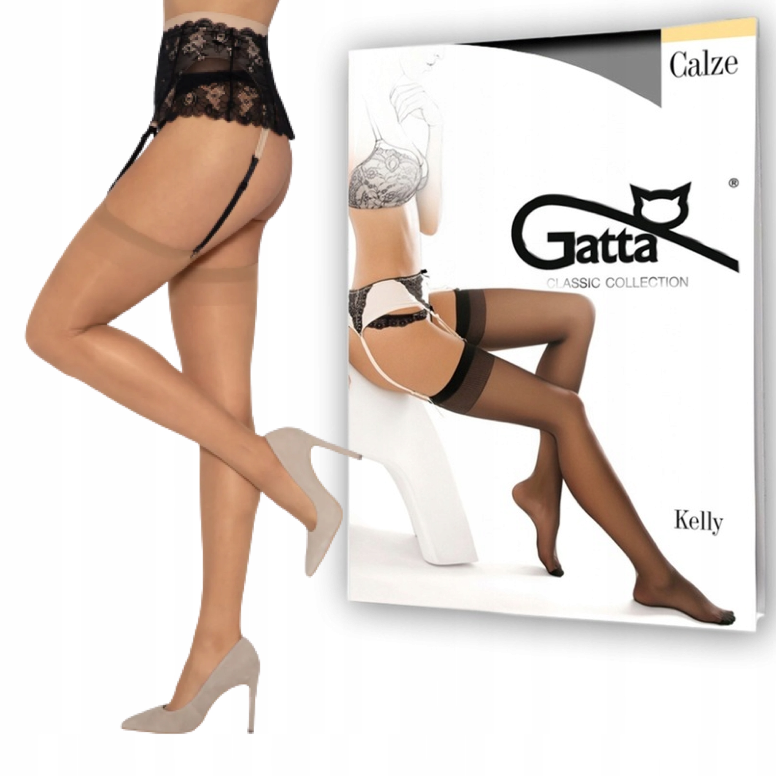 

Gatta Pończochy Do Pasa Kelly Stretch 15 Den r.3/4