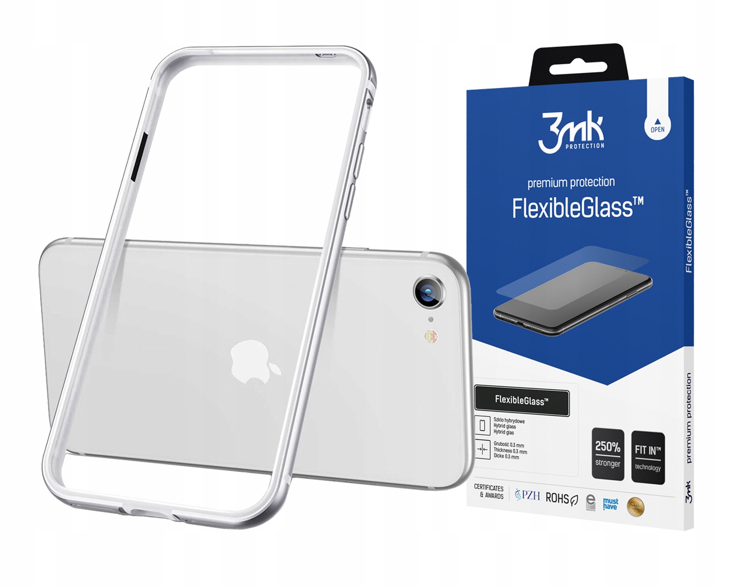 

Bumper Ramka Etui Do Iphone 7/8/SE 2020 +szkło 3MK