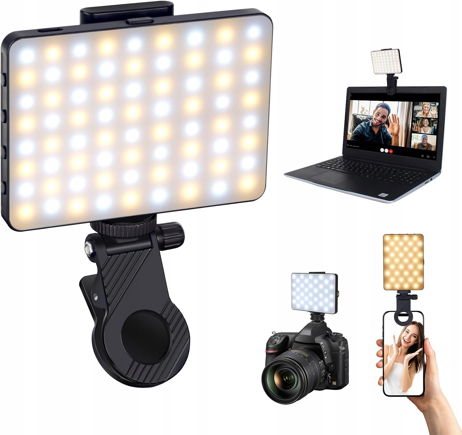 LAMPKA DO SELFIE TIK TOK VLOGóW MAKIJAŻU LED, OŚWIETLENIE DO VIDEO LIVE Stan opakowania oryginalne