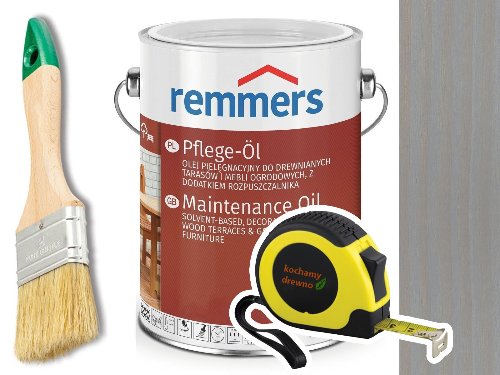 Remmers Pflege-Ol olej na terasu Šedý Vodní 5L