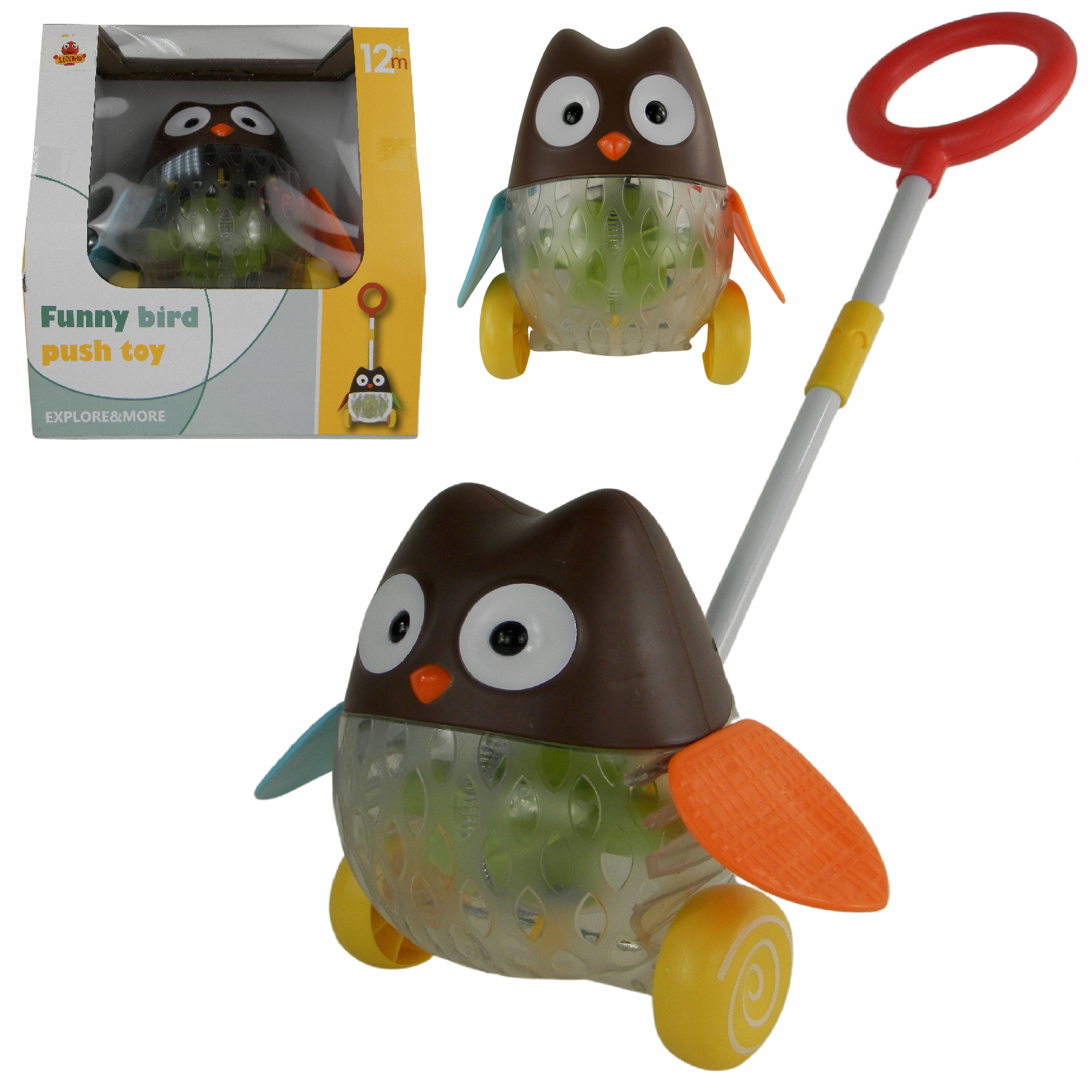 

Jeździk Pchacz Na Kiju Światła Rączka Sowa 1601S