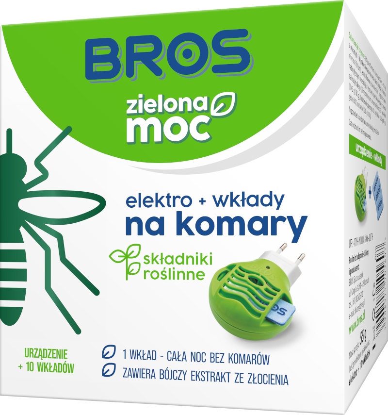 

Wkłady na komary elektro Bros Zielona Moc 1szt.