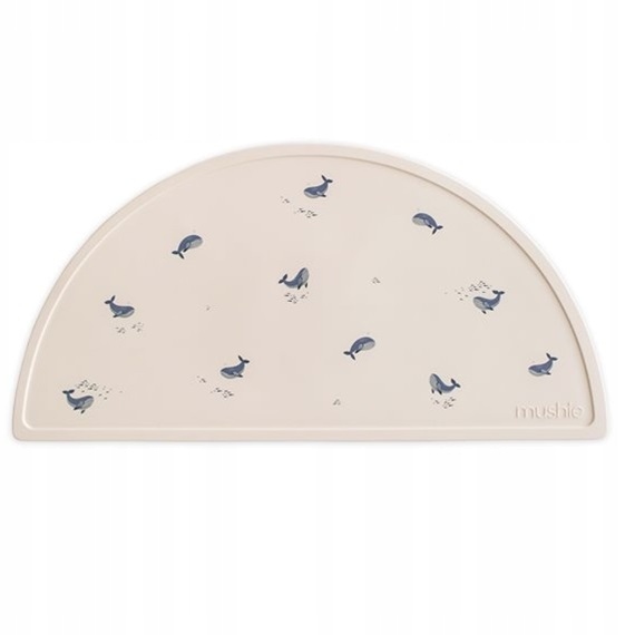 PODKŁADKA SILIKONOWA NA STÓŁ DO NAUKI JEDZENIA MUSHIE WIELORYBKI