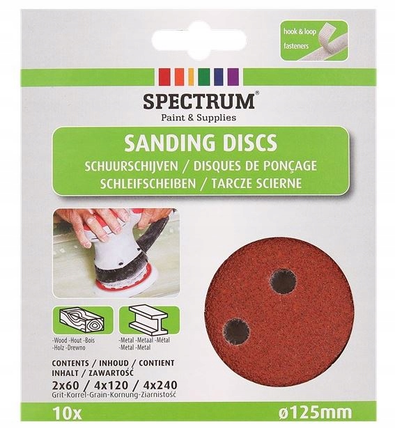 

Tarcze ścierne 60,120,240 Spectrum 10 Szt 125MM